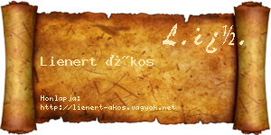 Lienert Ákos névjegykártya